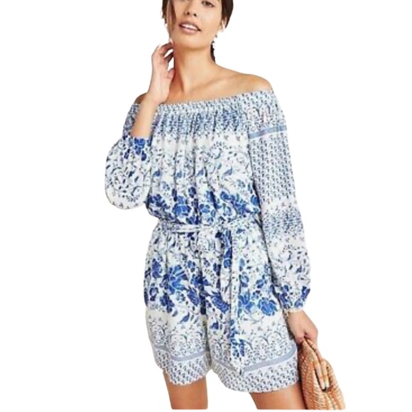 Anthropologie Pants - Anthropologie Clemente Off The Shoulder Romper